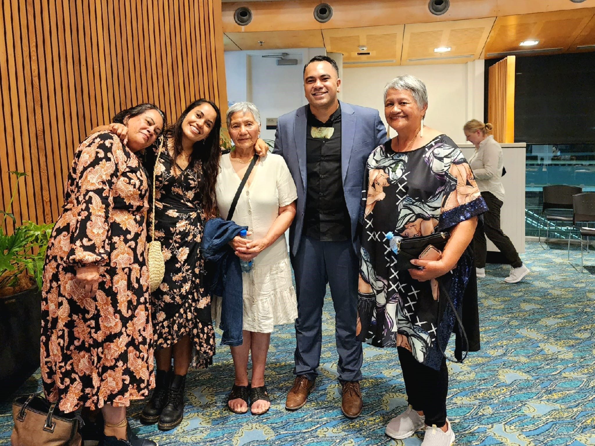 Family - Dr Will Flavell with mum, sister and aunties at the Henderson Massey Local Board inauguration event 2022